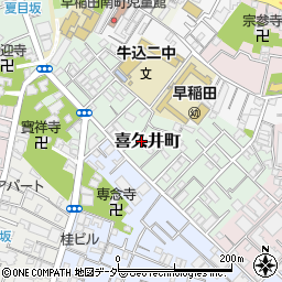 東京都新宿区喜久井町24周辺の地図