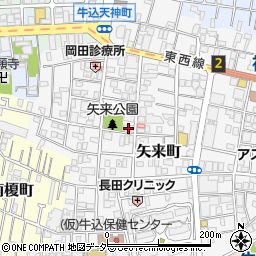 東京都新宿区矢来町38周辺の地図