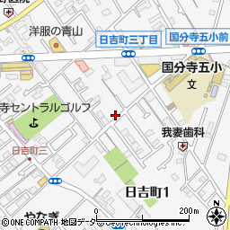 東京都国分寺市日吉町周辺の地図