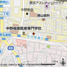 東京都中野区中野2丁目19-8周辺の地図