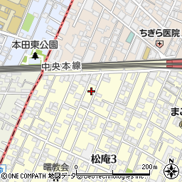 東京都杉並区松庵3丁目21周辺の地図