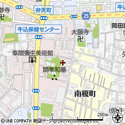 東京都新宿区弁天町66周辺の地図