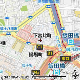飯田橋駅東口郵便局周辺の地図
