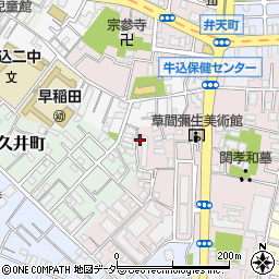東京都新宿区弁天町163周辺の地図