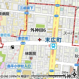 東京都千代田区外神田6丁目13周辺の地図