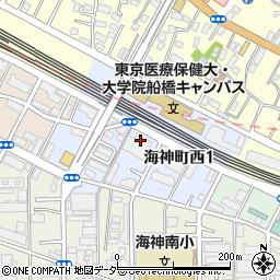 千葉県船橋市海神町西周辺の地図