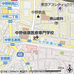 東京都中野区中野2丁目20-16周辺の地図