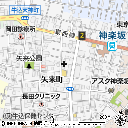 東京都新宿区矢来町59周辺の地図