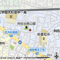 東京都杉並区阿佐谷南3丁目17-5周辺の地図