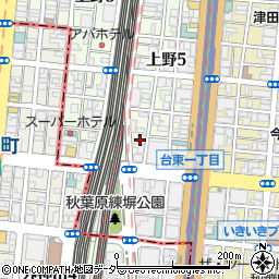 東京都台東区上野5丁目3周辺の地図