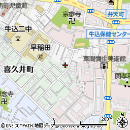 早稲田南町児童遊園周辺の地図