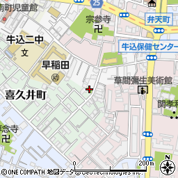 早稲田南町児童遊園周辺の地図
