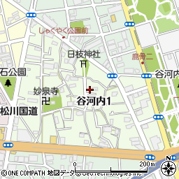 東京都江戸川区谷河内1丁目周辺の地図
