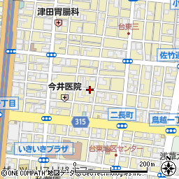 東京都台東区台東2丁目周辺の地図