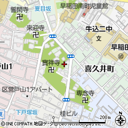東京都新宿区喜久井町38周辺の地図
