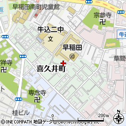 東京都新宿区喜久井町31周辺の地図
