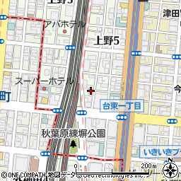 東京都台東区上野5丁目3-13周辺の地図