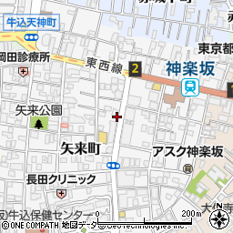 東京都新宿区矢来町63周辺の地図