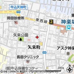 東京都新宿区矢来町54周辺の地図