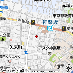 東京都新宿区矢来町70周辺の地図