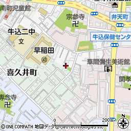 東京都新宿区早稲田南町17-5周辺の地図