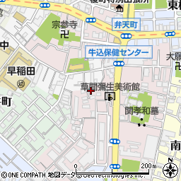 東京都新宿区弁天町157周辺の地図