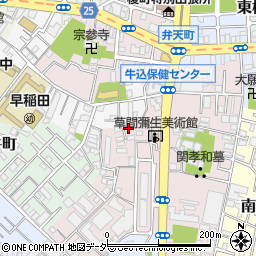 東京都新宿区弁天町157周辺の地図