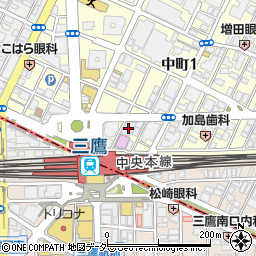 中央労働金庫三鷹支店周辺の地図