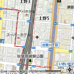 東京都台東区上野5丁目3-12周辺の地図