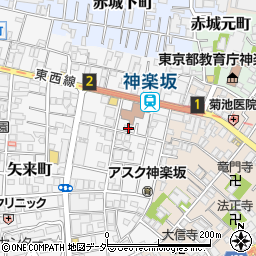 東京都新宿区矢来町104周辺の地図