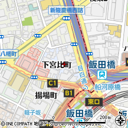 東京都新宿区下宮比町周辺の地図