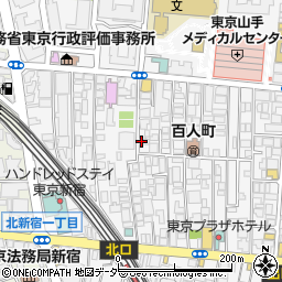 東京都新宿区百人町2丁目22-6周辺の地図