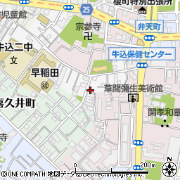 東京都新宿区早稲田南町13周辺の地図