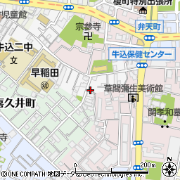 東京都新宿区早稲田南町13周辺の地図