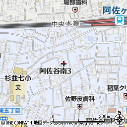 東京都杉並区阿佐谷南3丁目周辺の地図