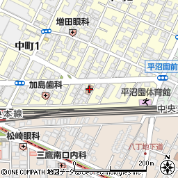 武蔵野中町郵便局周辺の地図