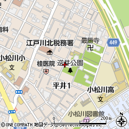 アキッパ逆井公園隣接HASHIMOTO駐車場周辺の地図