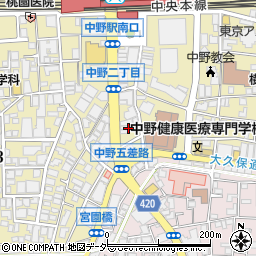 中野シーシャ酒場|トリガー周辺の地図