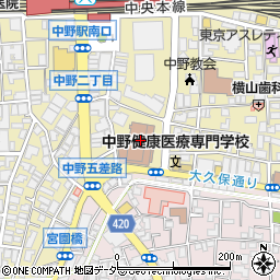 中野郵便局貯金サービス周辺の地図