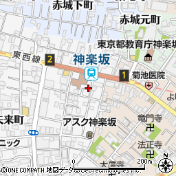 東京都新宿区矢来町105周辺の地図
