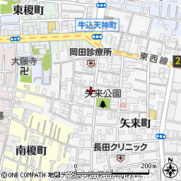 東京都新宿区矢来町30周辺の地図