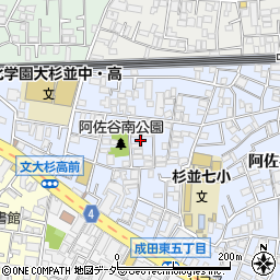 東京都杉並区阿佐谷南3丁目17-7周辺の地図