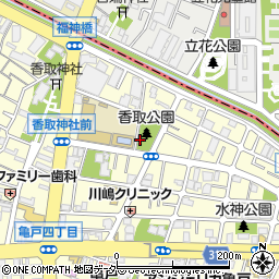 香取公園トイレ周辺の地図