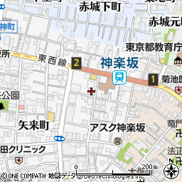 東京都新宿区矢来町68周辺の地図