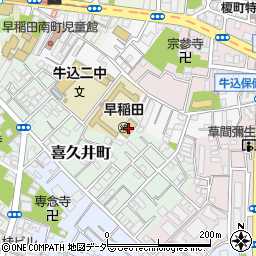 東京都新宿区早稲田南町22周辺の地図