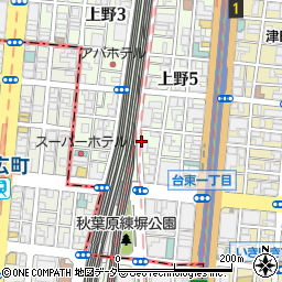 リパーク上野５丁目第６駐車場周辺の地図