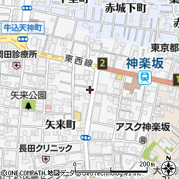 東京都新宿区矢来町64周辺の地図