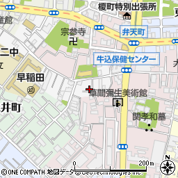 東京都新宿区早稲田南町9-14周辺の地図