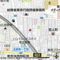 東京都新宿区百人町2丁目24-25周辺の地図