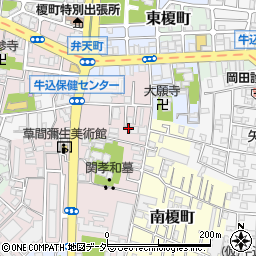東京都新宿区弁天町59周辺の地図